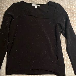 Single thread black metallic top with cutout feom Bloomingdale’s. Never worn.